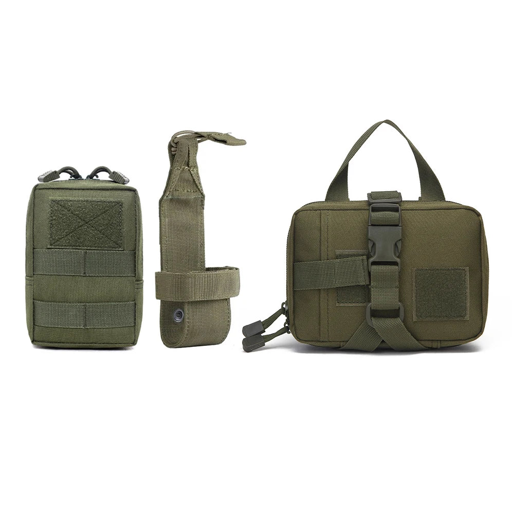3Pcs Dog Tactical Molle Pouch Set – Harness Attachment Bags