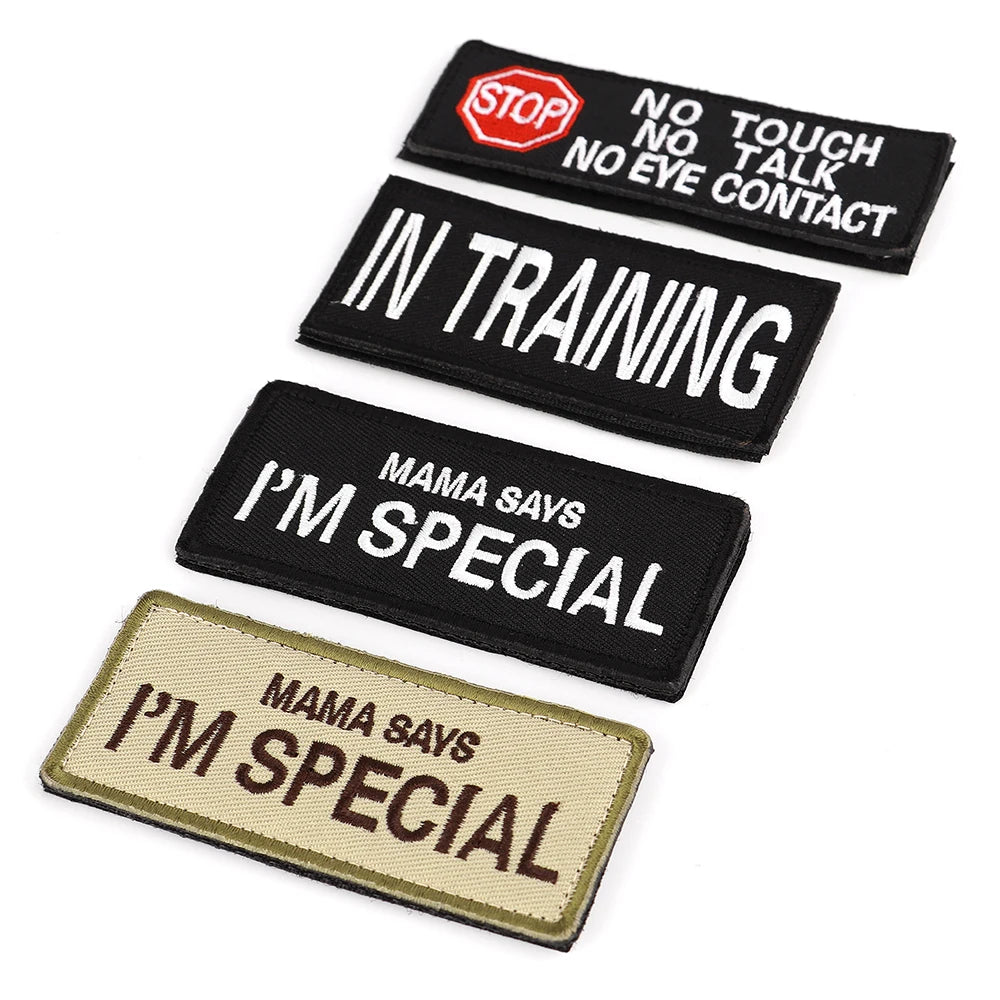 Personalized Dog Patches – Name ID Labels for Harness & Collar